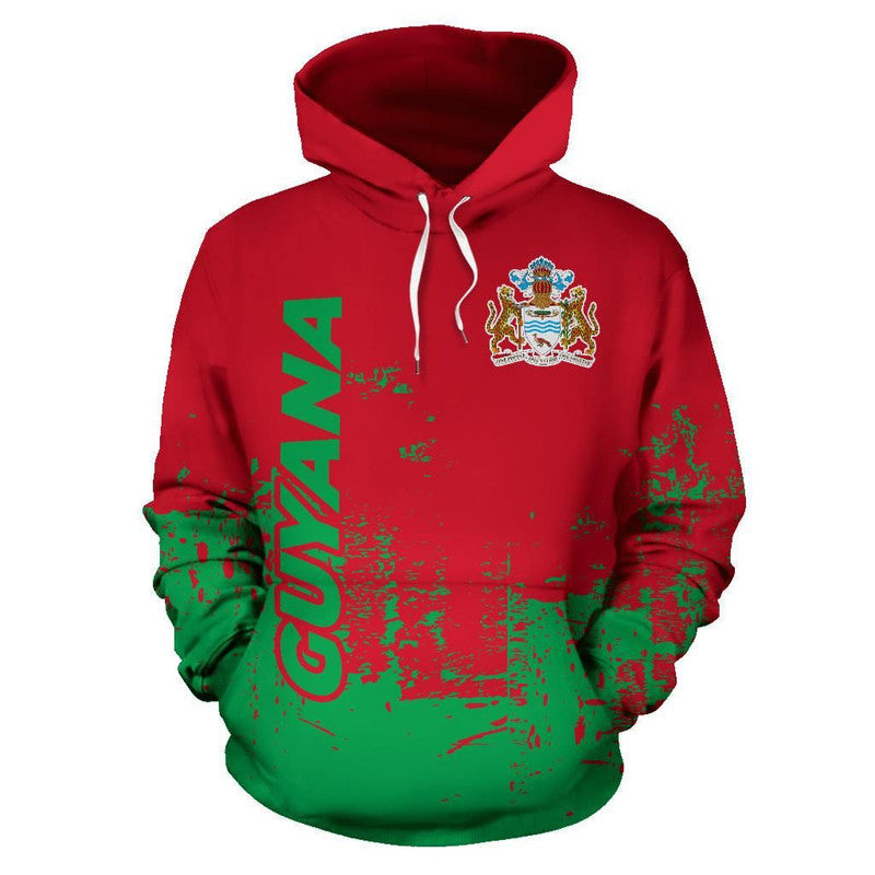 Guyana All Over Hoodie Smudge Style RLT8 - Wonder Print Shop
