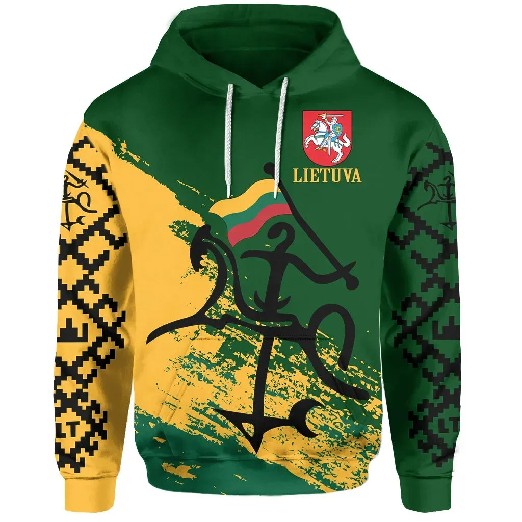 Lithuania Hoodie Lithuanian Tattoo RLT6 - Wonder Print Shop