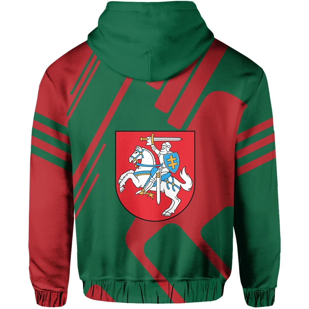 Lithuania Hoodie Coat Of Arms KT Rolster Style RLT6 - Wonder Print Shop