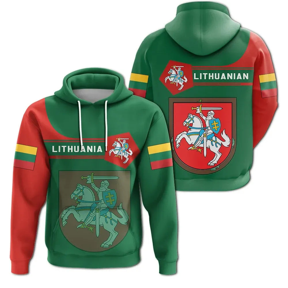 Lithuania Hoodie Coat Of Arms Simple Style8 RLT6 - Wonder Print Shop