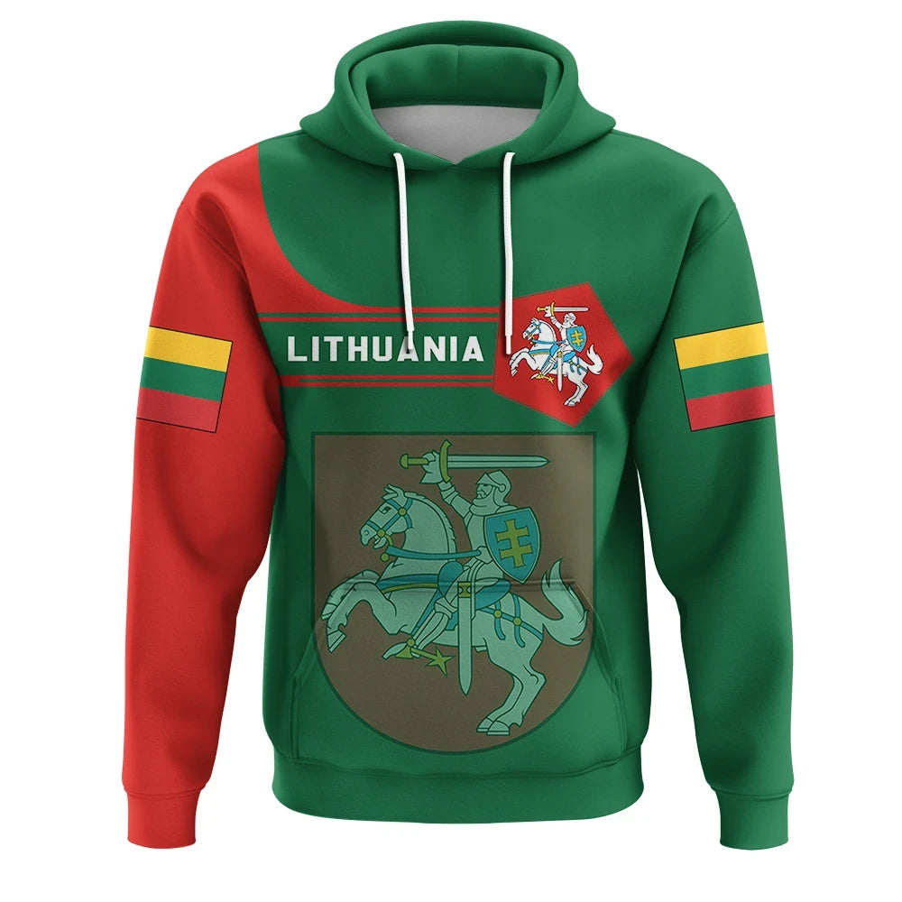 Lithuania Hoodie Coat Of Arms Simple Style8 RLT6 - Wonder Print Shop