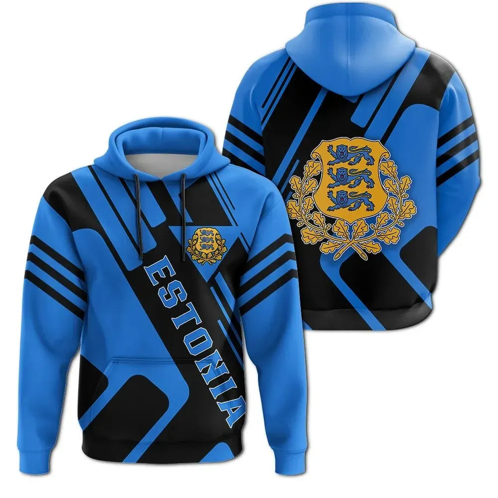 Estonia Hoodie Coat Of Arms Rockie RLT12 - Wonder Print Shop