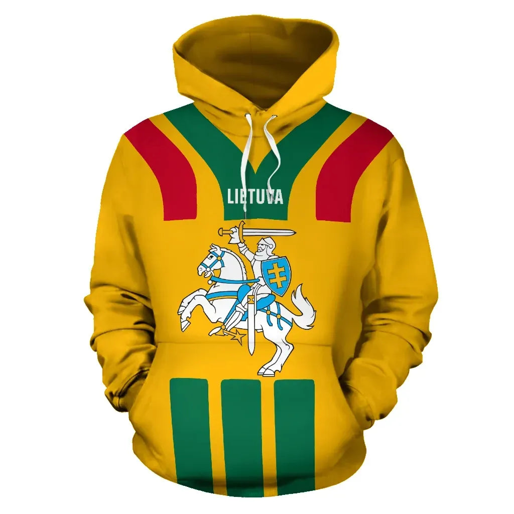 Lithuania Hoodie Vytis Flag Color Sports Style Ver.04 RLT6 - Wonder Print Shop