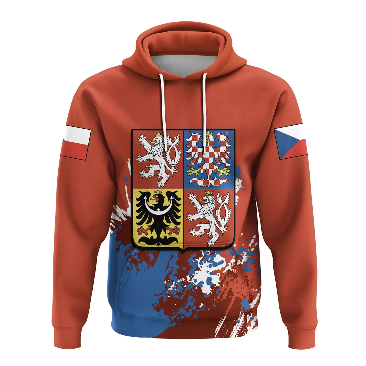 Czech Republic Coat Ofrms Hoodie Spaint Style RLT13 - Wonder Print Shop