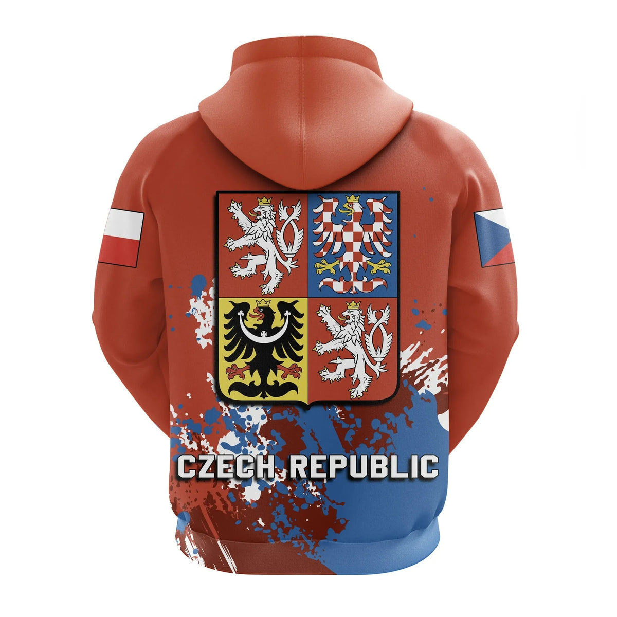 Czech Republic Coat Ofrms Hoodie Spaint Style RLT13 - Wonder Print Shop