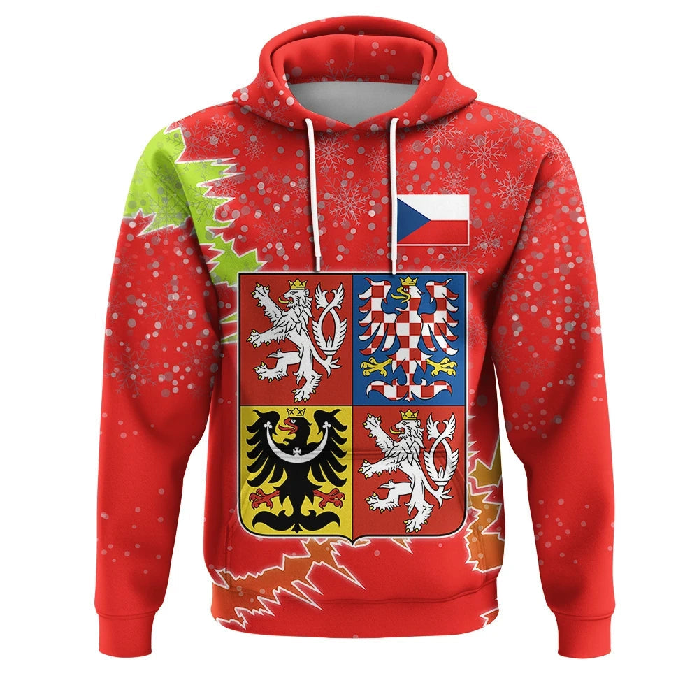 Czech Republic Christmas Coat Ofrms Hoodie X Style RLT13 - Wonder Print Shop