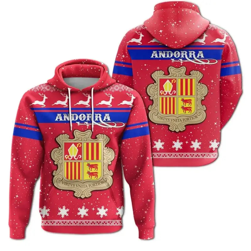 Christmas Andorra Hoodie Coat Of Arms RLT8 - Wonder Print Shop