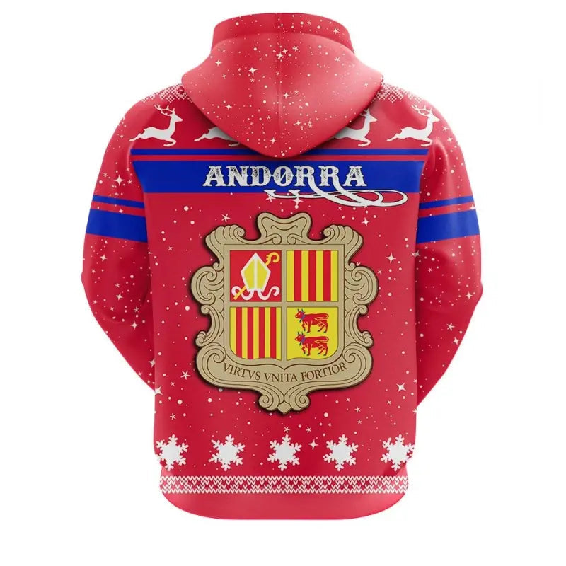 Christmas Andorra Hoodie Coat Of Arms RLT8 - Wonder Print Shop