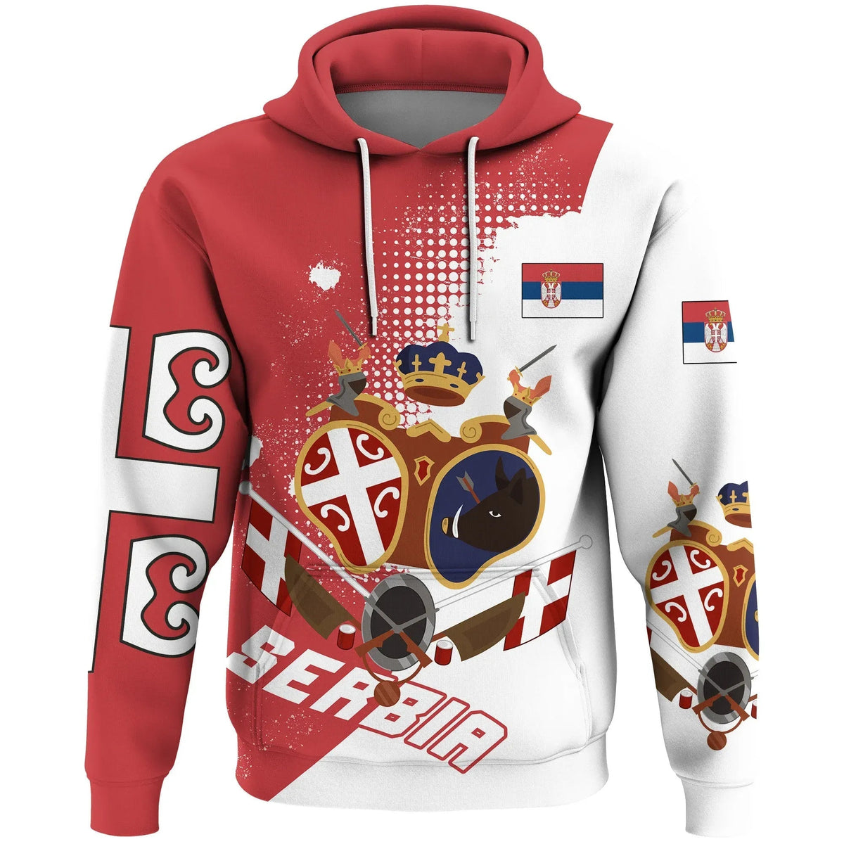 Serbia Hoodie Revolutionary Flag RLT7 - Wonder Print Shop