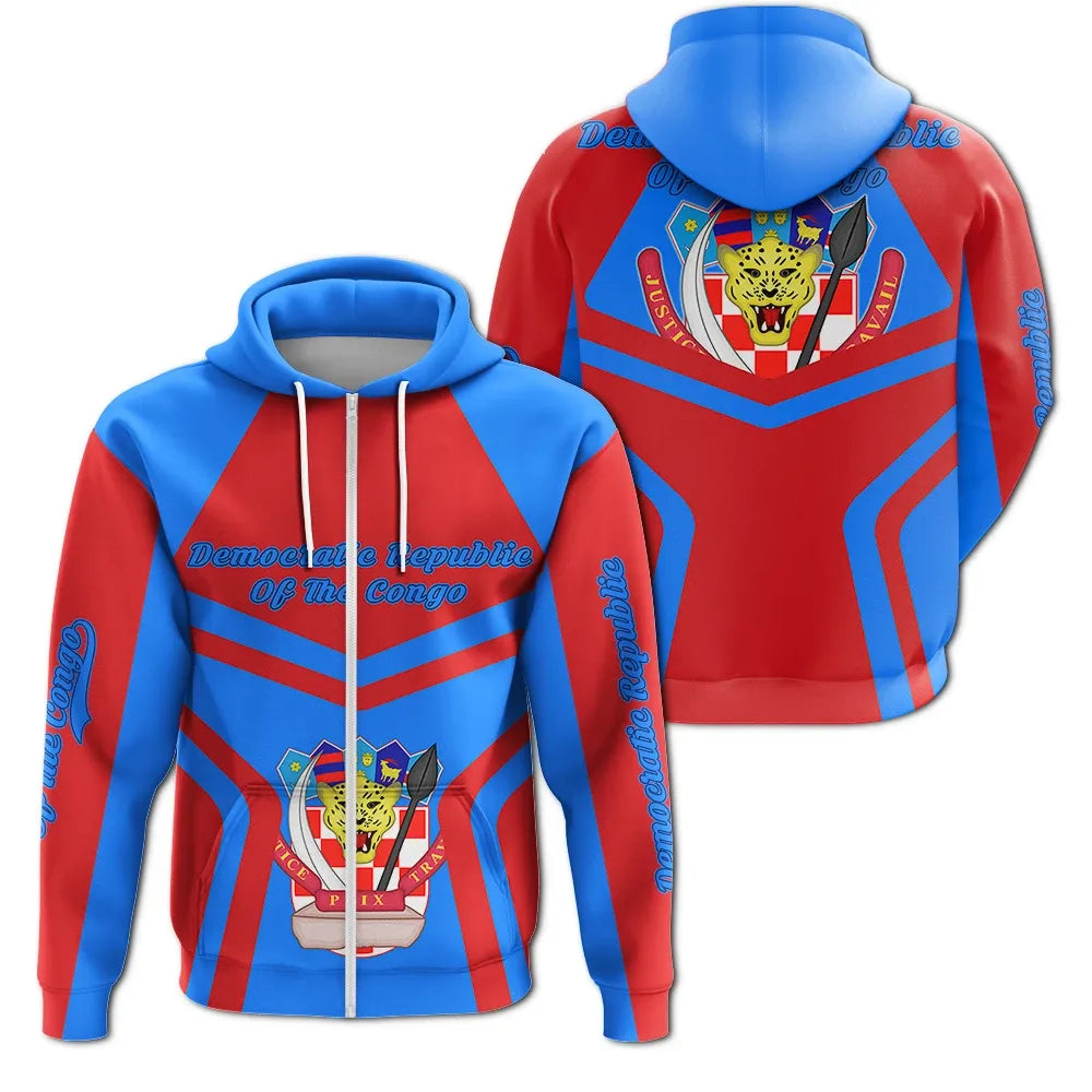 Democratic Republic Of The Congo Hoodie Coat Of Arms My Style RLT13 - Wonder Print Shop