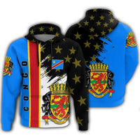 Congo Hoodie Coat Of Arms Flag Style RLT13 - Wonder Print Shop