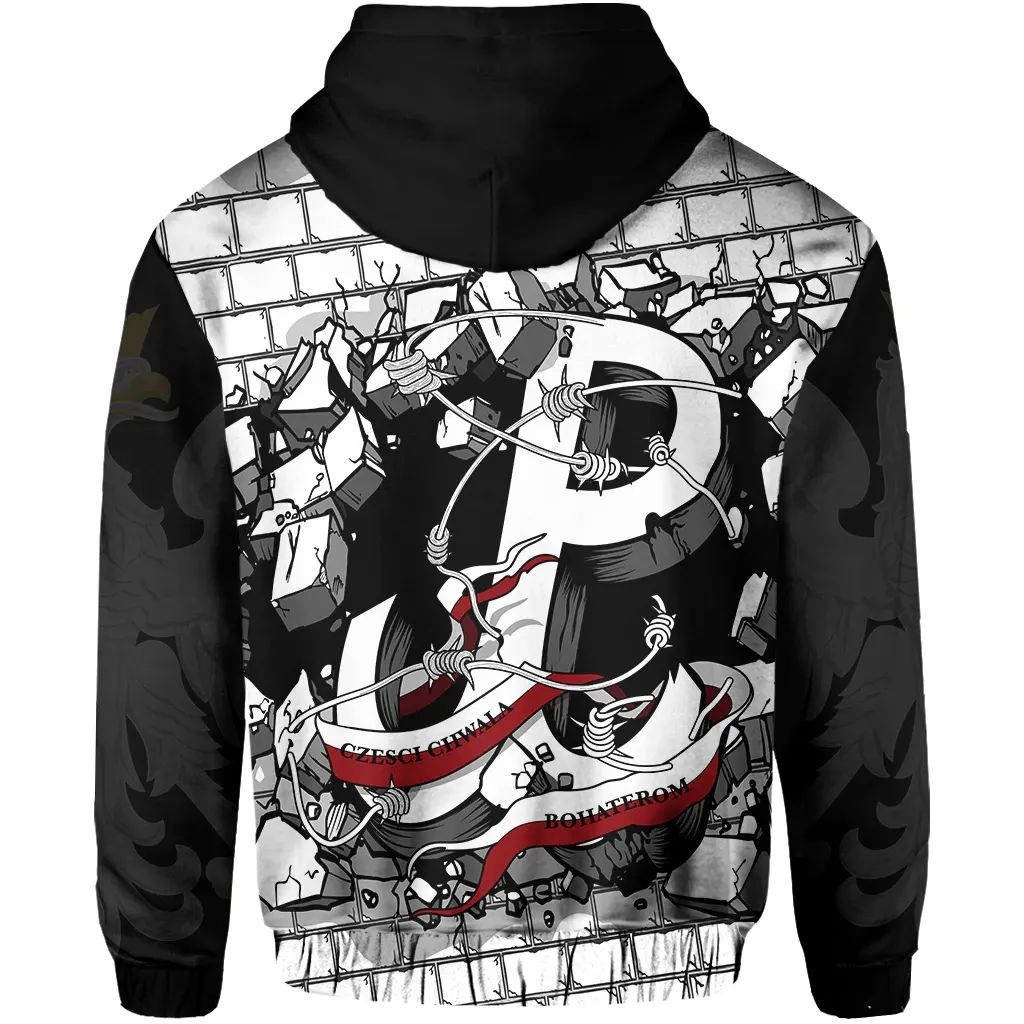 Polska Walczaca Poland Eagle Hoodie RLT7 - Wonder Print Shop