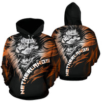 Dutch Lion Hoodie Netherlands Black RLT7 - Wonder Print Shop