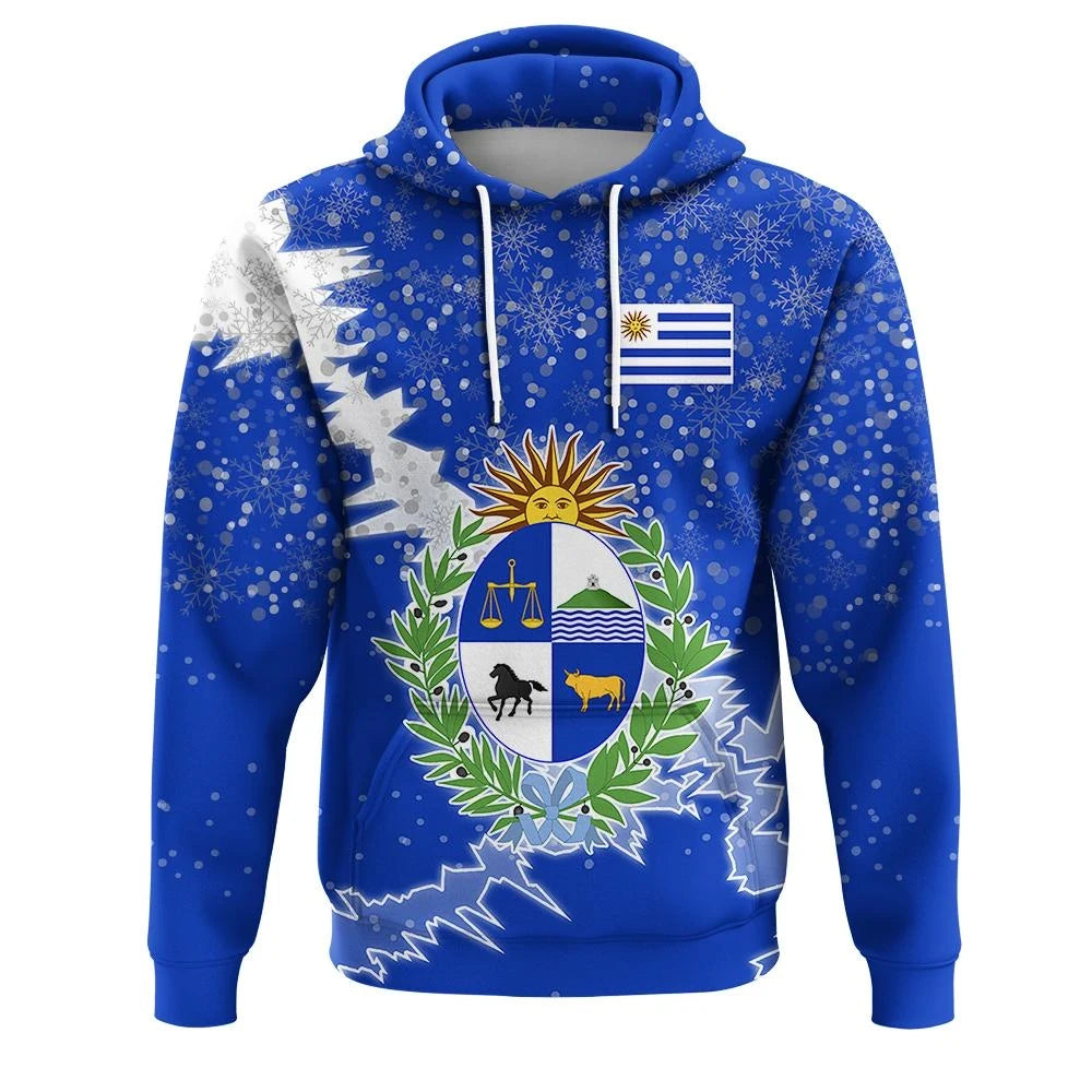 Uruguay Christmas Hoodie Coat Of Arms X Style8 RLT6 - Wonder Print Shop