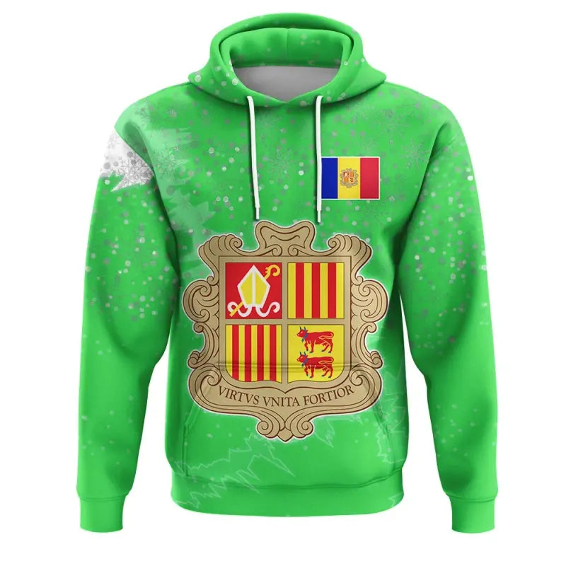 Andorra Christmas Hoodie Coat Of Arms X Style RLT8 - Wonder Print Shop