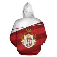 Serbia Flag Hoodie Vivian Style RLT7 - Wonder Print Shop