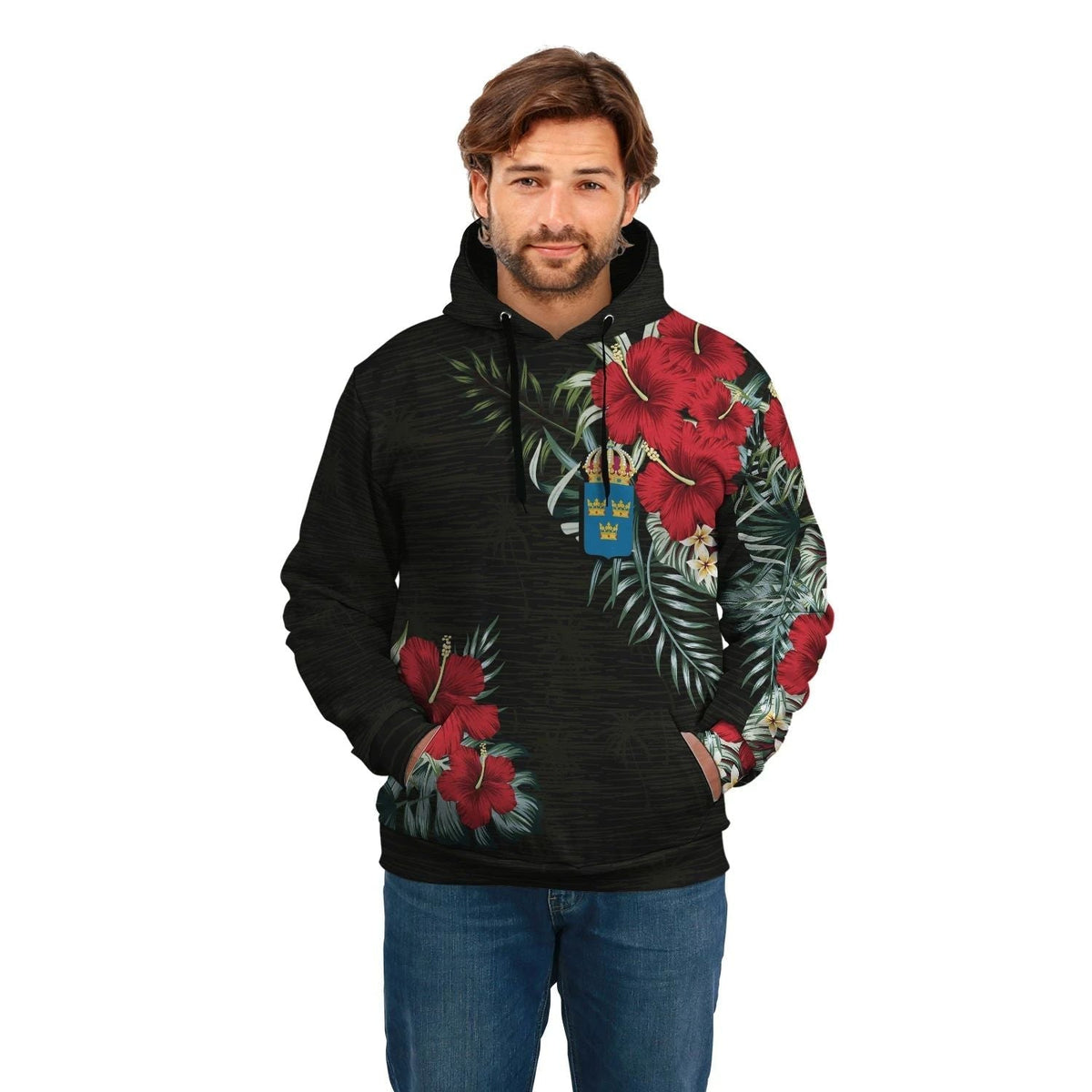 Sweden Hoodie Hibiscus RLT7 - Wonder Print Shop