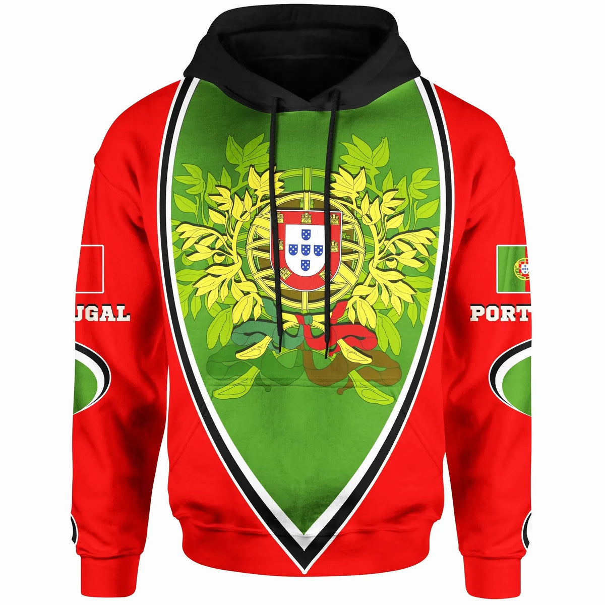 Portugal Hoodie Portugal Coat Of Arms RLT7 - Wonder Print Shop