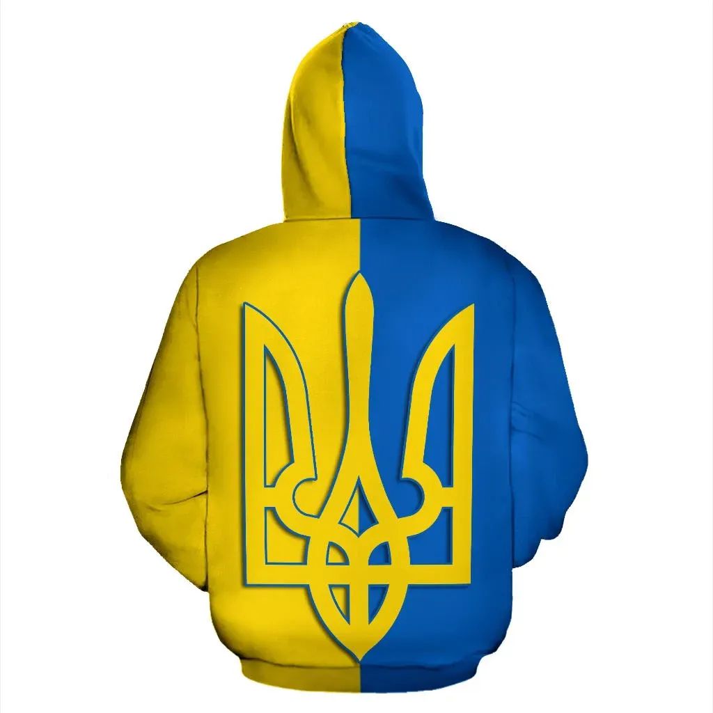 Ukraine Football Hoodie Trident RLT7 - Wonder Print Shop