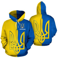 Ukraine Football Hoodie Trident RLT7 - Wonder Print Shop