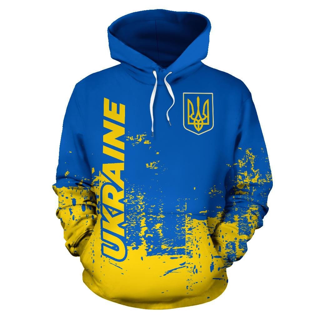 Ukraine All Over Hoodie Smudge Style10 RLT7 - Wonder Print Shop
