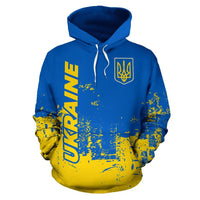 Ukraine All Over Hoodie Smudge Style10 RLT7 - Wonder Print Shop