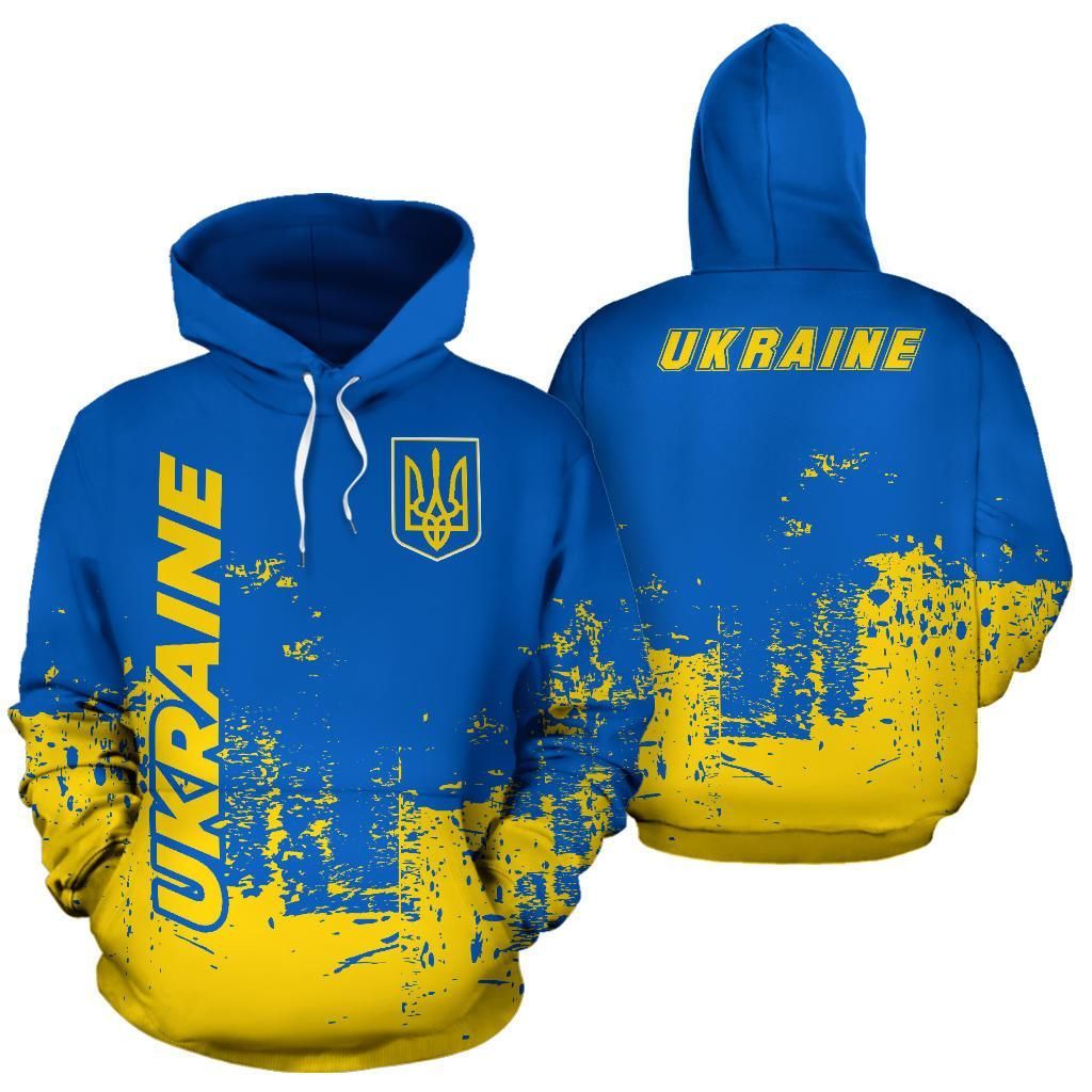 Ukraine All Over Hoodie Smudge Style10 RLT7 - Wonder Print Shop