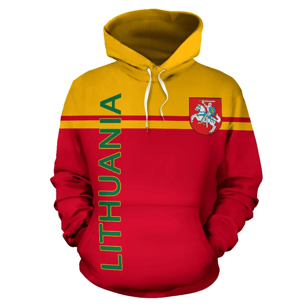 Lithuania All Over Hoodie Horizontal Style RLT6 - Wonder Print Shop