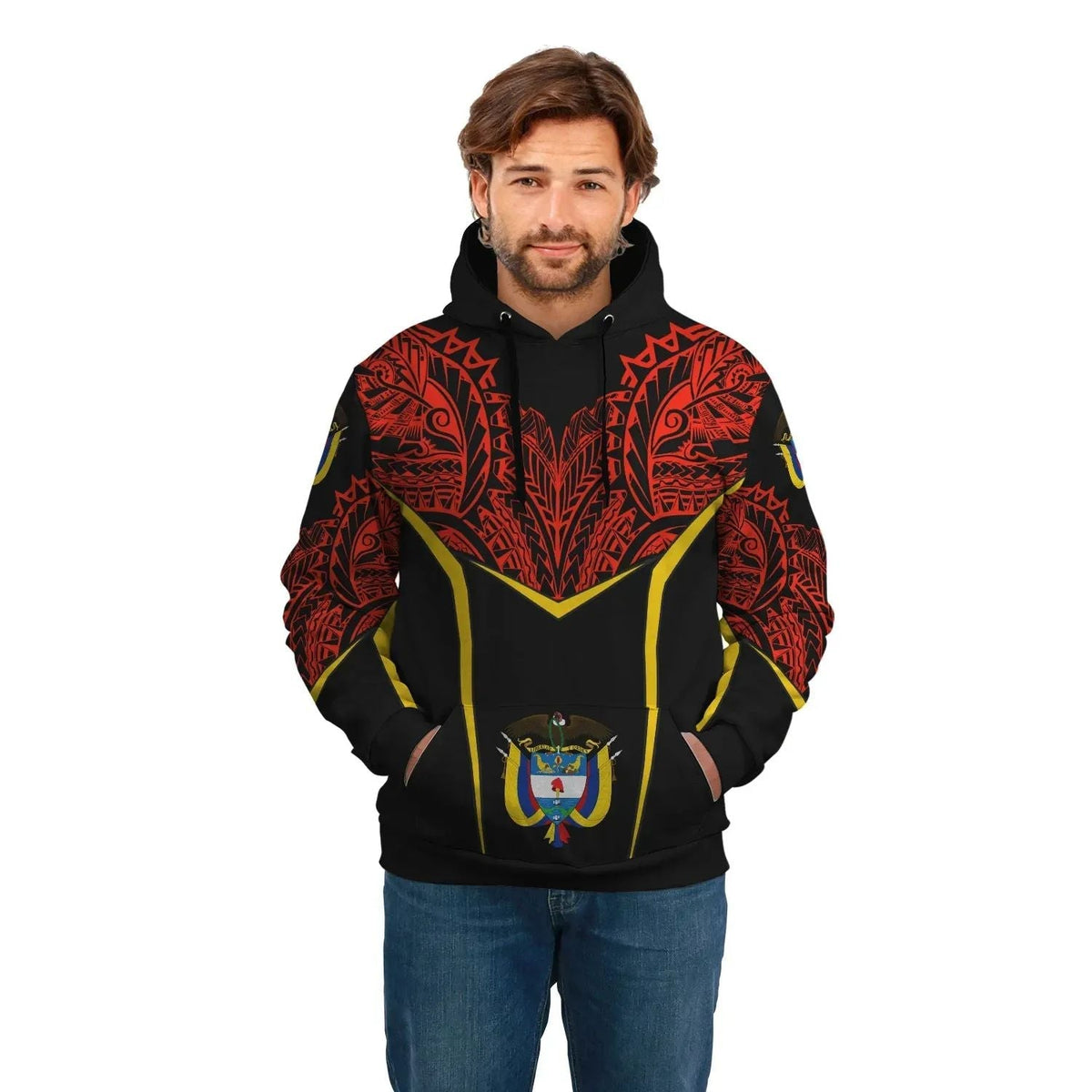 Colombia Hoodie Unisex Tribal Style RLT7 - Wonder Print Shop
