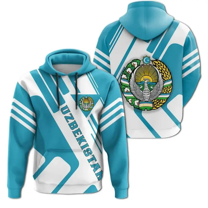 Uzbekistan Hoodie Coat Of Arms Rockie RLT12 - Wonder Print Shop