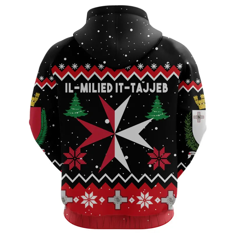 Malta Christmas Hoodie RLT12 - Wonder Print Shop