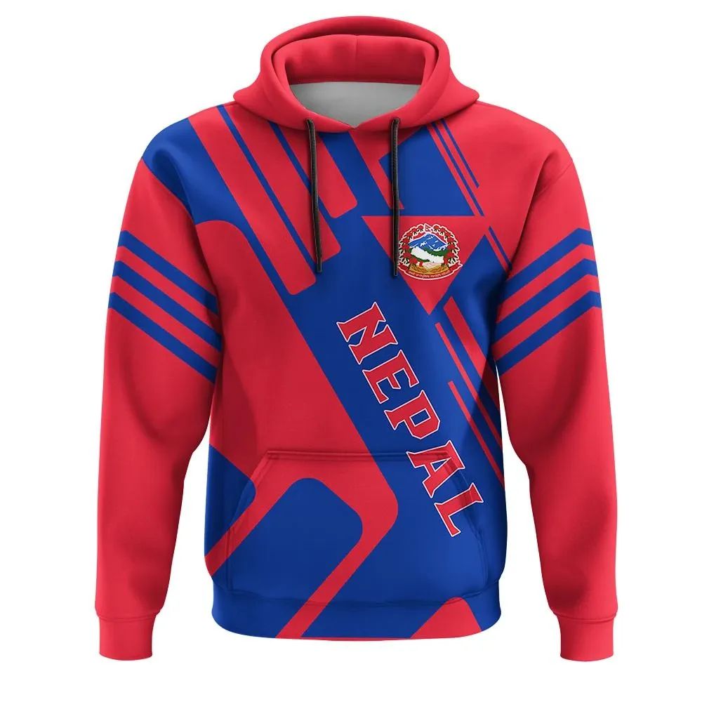 Nepal Hoodie Coat Of Arms Rockie RLT7 - Wonder Print Shop