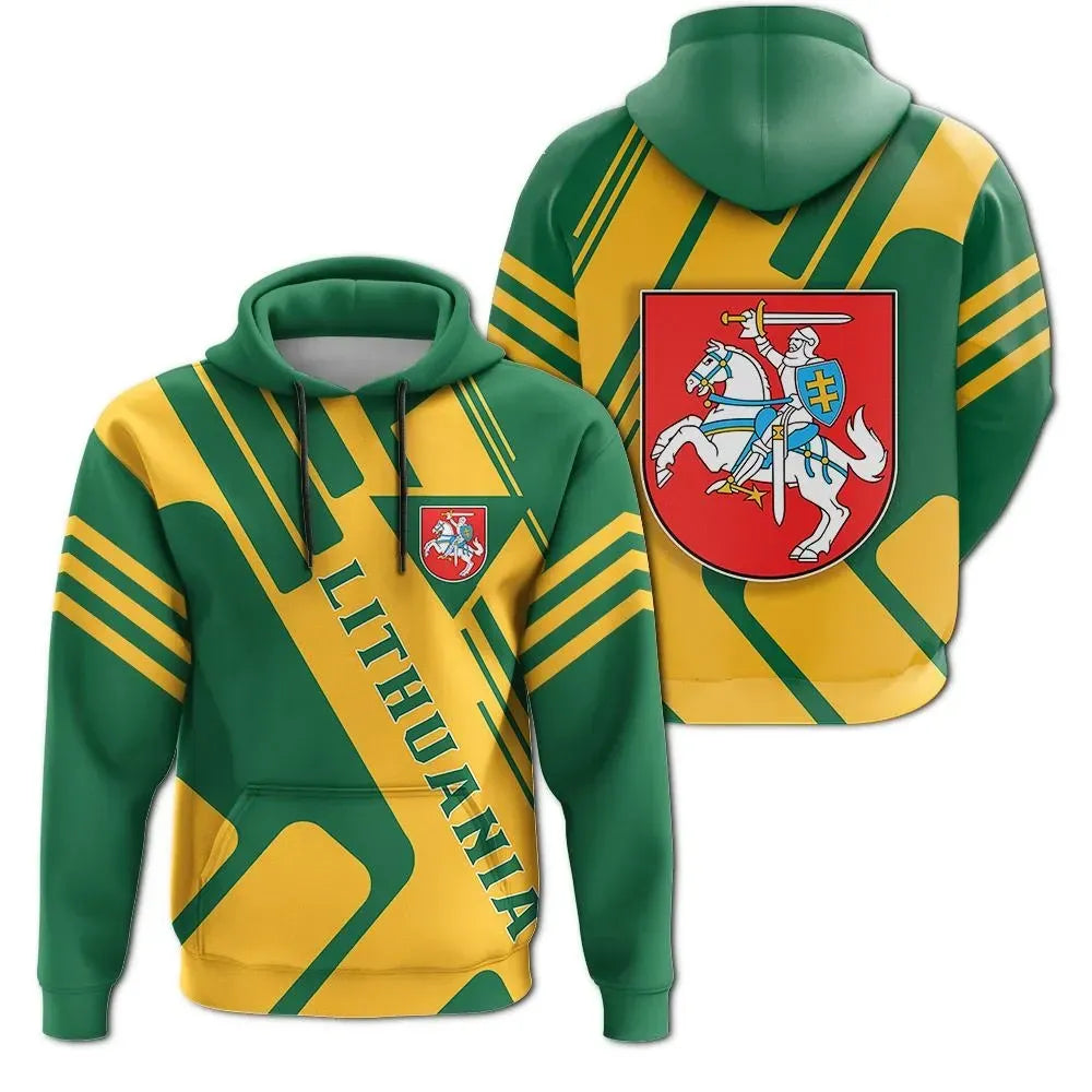 Lithuania Hoodie Coat Of Arms Rockie RLT6 - Wonder Print Shop