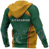 Lithuania Hoodie Coat Of Arms Sport Style RLT6 - Wonder Print Shop