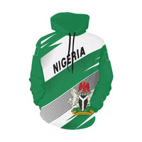 Nigeria Flag Hoodie Pride Style RLT8 - Wonder Print Shop