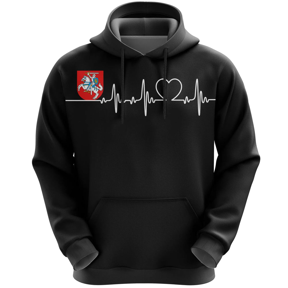 Lithuania Hoodie Heartbeat RLT6 - Wonder Print Shop