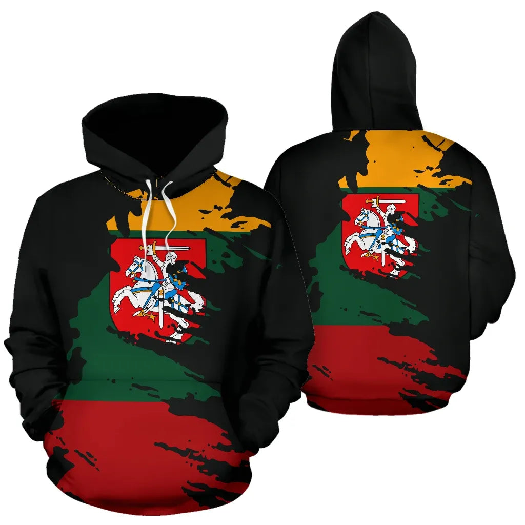 Lithuania Hoodie Flag Painting RLT6 - Wonder Print Shop