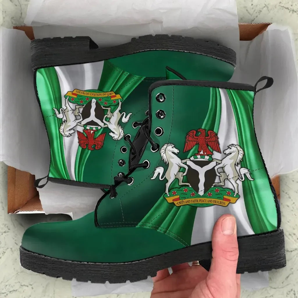 nigeria-leather-boots-nigerian-waving-flag-with-coat-of-arms