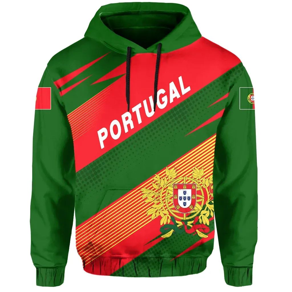 Portugal Flag Hoodie Pride Style RLT7 - Wonder Print Shop