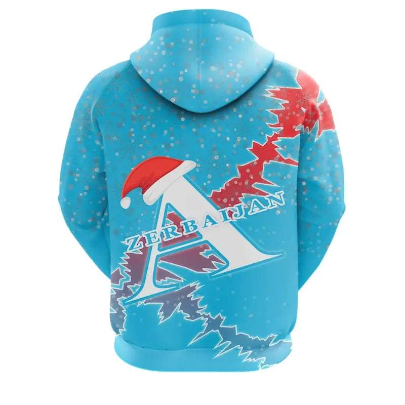 Azerbaijan Christmas Hoodie Coat Of Arms X Style RLT8 - Wonder Print Shop