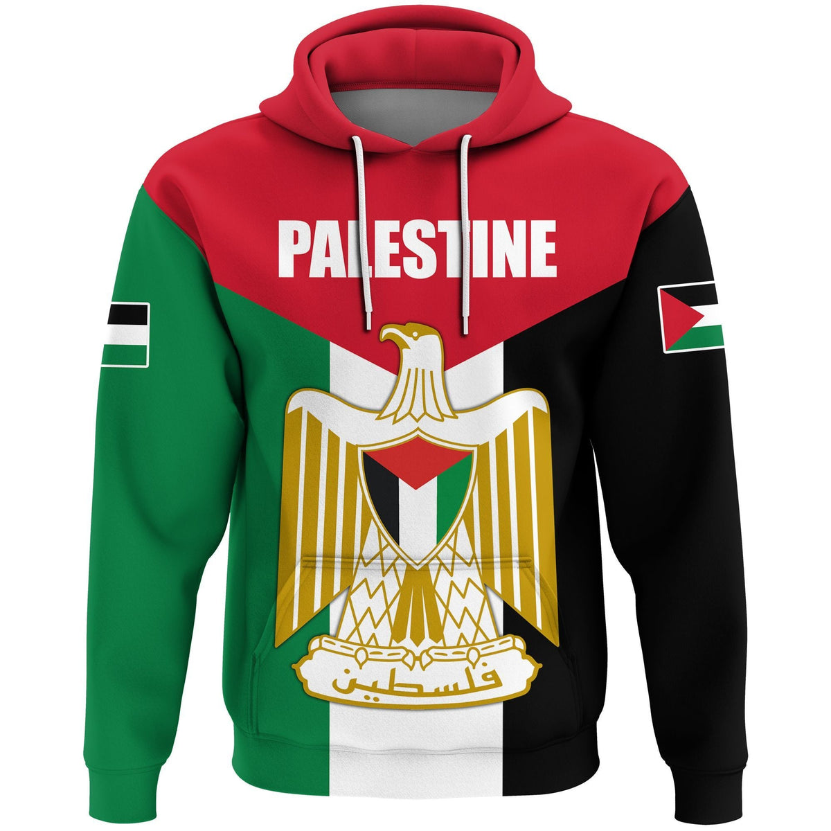 Palestine Hoodie, Coat Of Arms Palestine RLT13 - Wonder Print Shop