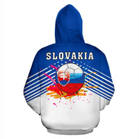 Slovakia Sport Flag Hoodie Stripes Style 02 RLT13 - Wonder Print Shop