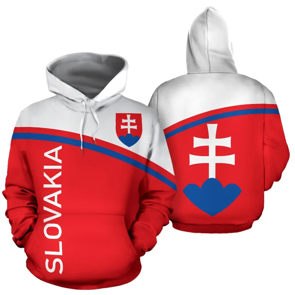 Slovakia All Over Hoodie Curve Version RLT13 - Wonder Print Shop