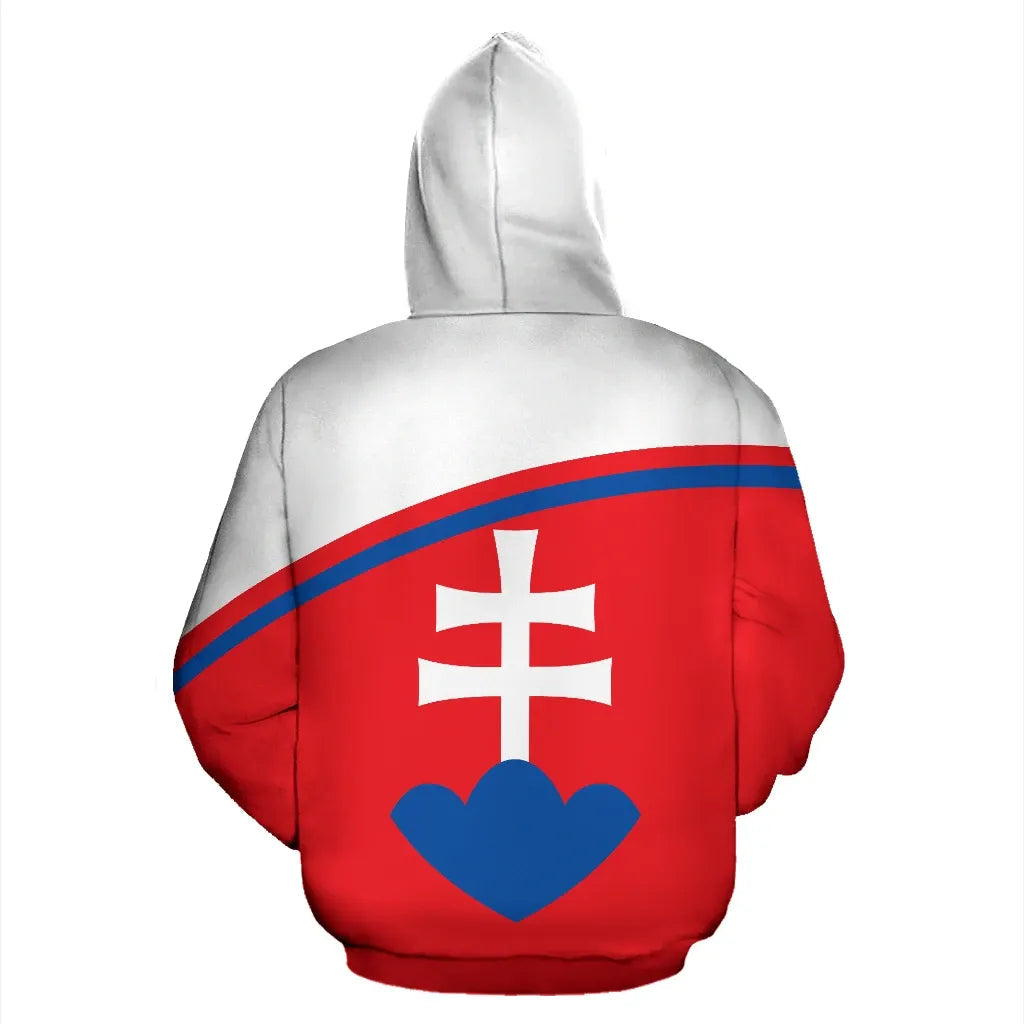 Slovakia All Over Hoodie Curve Version RLT13 - Wonder Print Shop