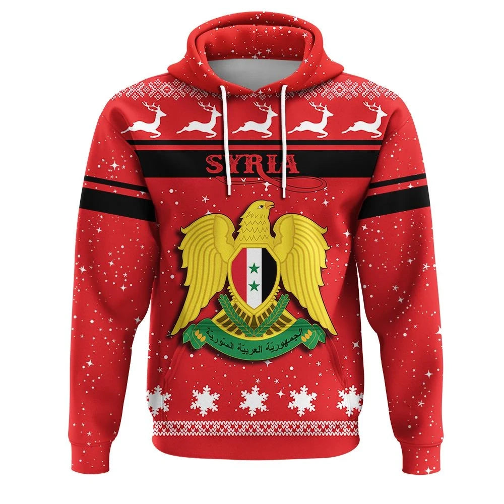 Christmas Syria Hoodie Coat Of Arms RLT6 - Wonder Print Shop