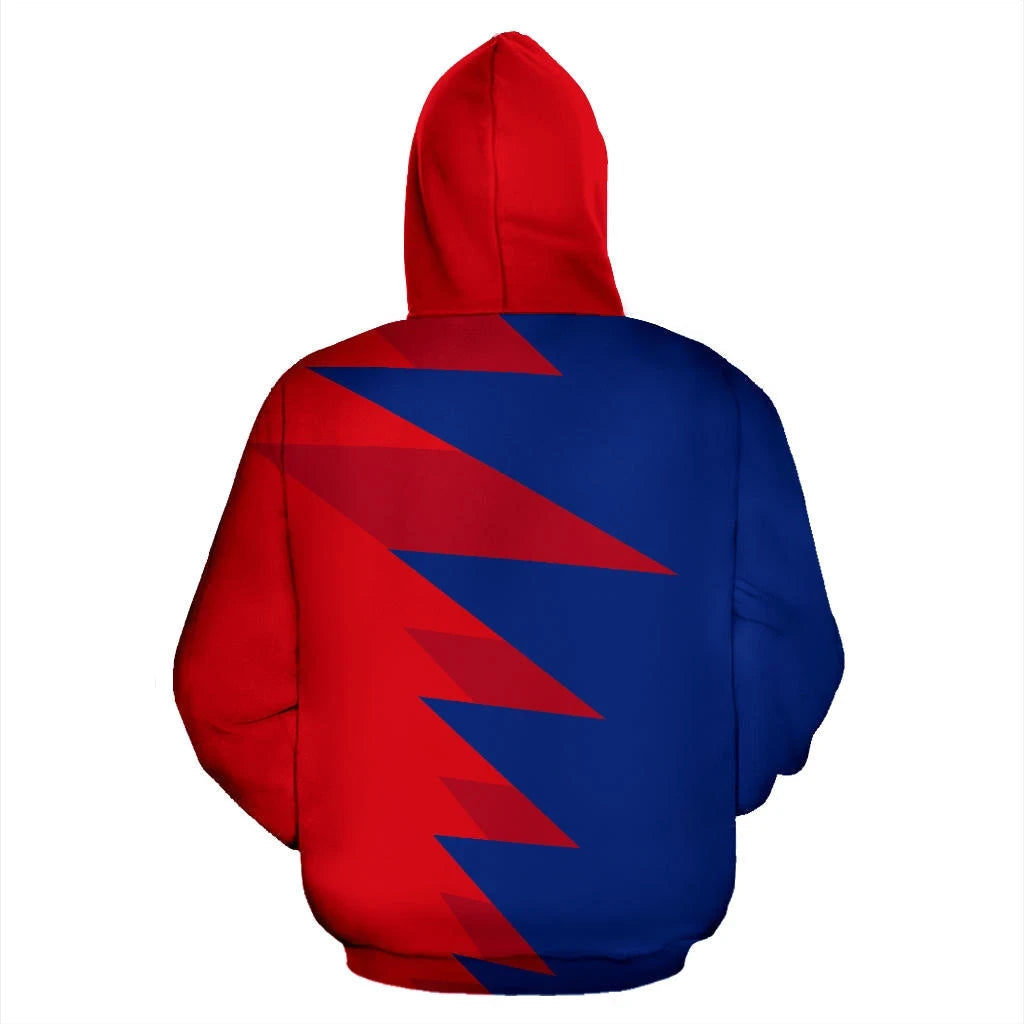 Costa Rica Flag Hoodie Tooth Style RLT13 - Wonder Print Shop