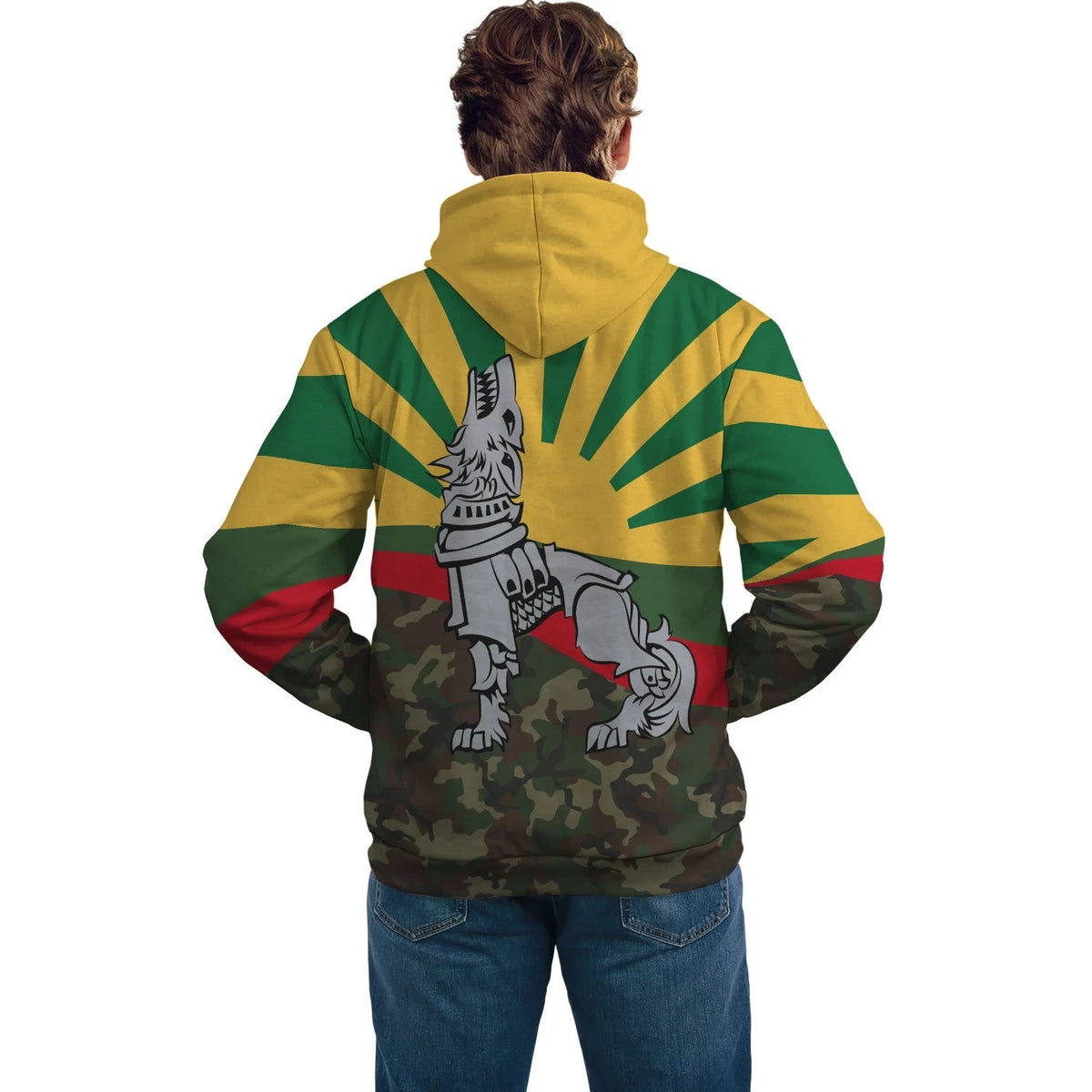 Lithuania Hoodie Iron Wolf RLT6 - Wonder Print Shop