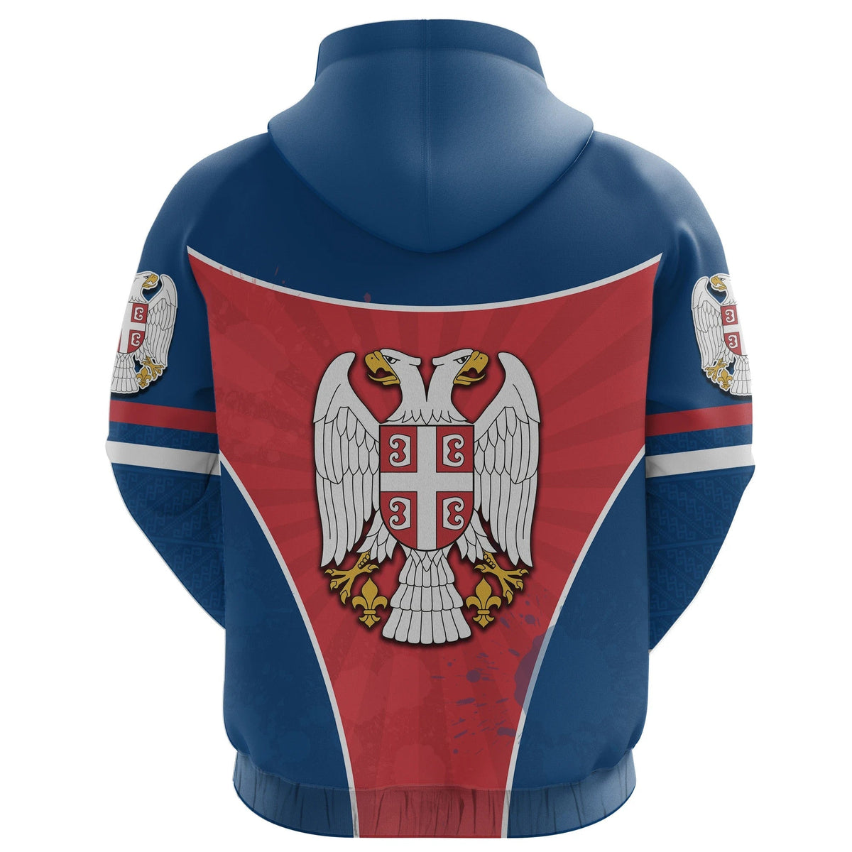 Serbia Hoodie Circle Stripes Flag Balkan RLT7 - Wonder Print Shop