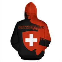Switzerland Coat Of Arms Unique Hoodie Scratch Style V.2 RLT13 - Wonder Print Shop