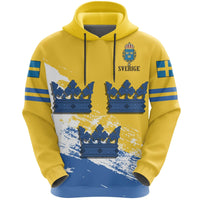 Sweden Hockey Hoodie Hockey Three Crowns RLT7 - Wonder Print Shop